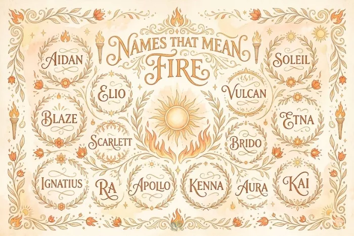 Best Names Meaning Fire with Origins and History